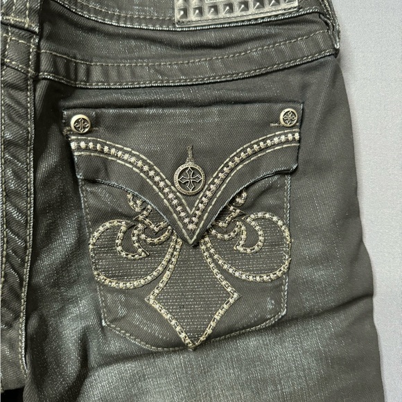 Affliction Women's Black Jeans W w 27 x l 39 x ins 31 - Picture 6 of 7